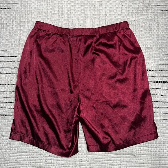 Maroon silk shorts online